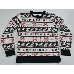 Air Jordan Jumpman Men's Ugly Sweater Size M #23 White/Black Holiday Christmas